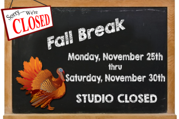 Studio Closed for Fall Break