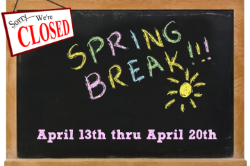 Studio Closed for Spring Break